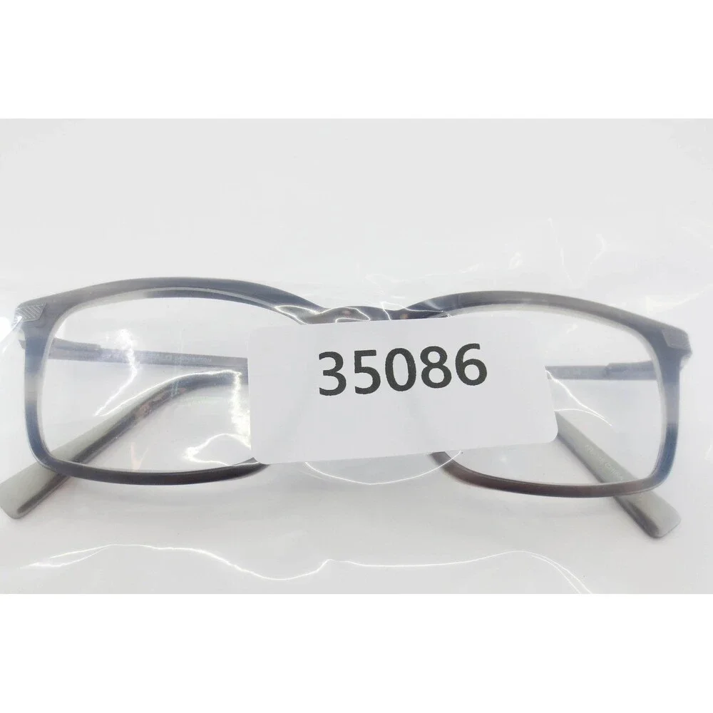 Buffalo David Bitton BM003 GRY Grey Horn Rectangular Eyeglass Frames 53-17-145